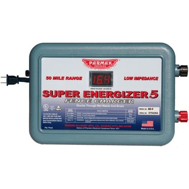 Parmak Super Energizer 5 Low Impedance 110/120 Volt 50 Mile Range Electric Fence Controller SE5