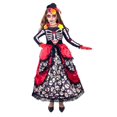 thumbnail image 3 of Day of the Dead Costume for Girls, Large Size, Partyholic, 3 of 4