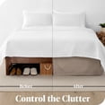 thumbnail image 4 of Bare Home Jupe de Lit Double Brossage - Premium 1800 Collection - Retombée de 15 Pouces - Double, Taupe, 4 of 4