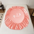 thumbnail image 4 of Pink Fitted Sheet Mattress Cover Piece Non Slip Fixed Bed Cover Full Cover Mattress Protector Bed Cover, 4 of 6