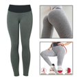 thumbnail image 3 of Pantalons de Yoga pour Femmes Leggings de Contrôle de Levage Texturés Gris Foncé S, 3 of 8