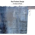 thumbnail image 3 of Blue Blackout Kitchen Curtains Tiers and Valances Set 3 Piece for Windows Grey Kitchen Window Curtains Set,Modern Abstract Art Valances for Living Room(36" Tiers Set), 3 of 5