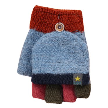 Kcodviy Tout-Petits Nourrissons Doux Convertibles Filles Gants en Tricot à Rabat Polaire Couleur Gants en Tricot Enfants Gants à Blocs Enfants Bébé Enfants Gants Hiver Garçons Filles Hiver Chaud Tricot Mitaine Sans Doigts