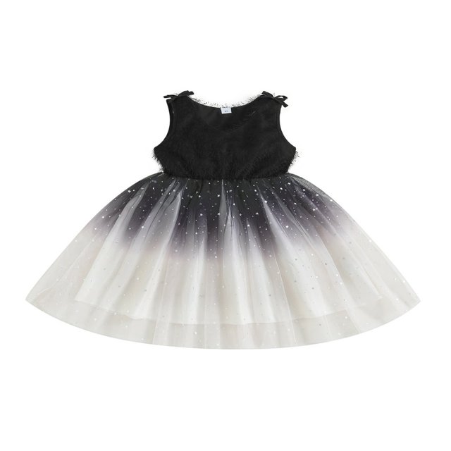 Robe de Fête Formelle à Rayures avec Nœud pour Bébé Fille