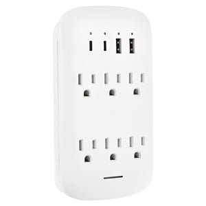 PrimeCables 6-Outlet Socket protecteur mural avec 4 USB Ports chargés, 900 Joues