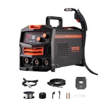 VEVOR MIG Welder 130Amp Gasless Flux Core Mig Welding Machine with IGBT Inverter Tech
