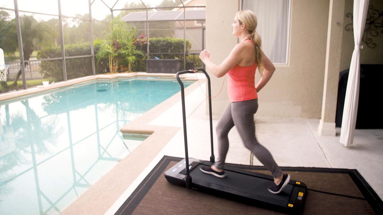 FitNation Slimline Pro Folding Walking Treadmill and FREE 30-day trial of Echelon FitPass membership