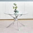 thumbnail image 1 of Table à manger en verre trempé de la collection Heavenly Star 48", 1 of 7