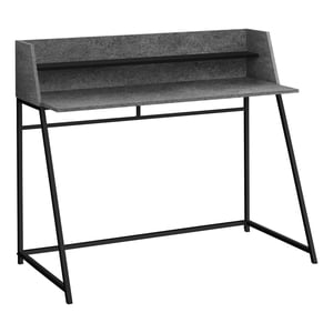 Monarch Specialties Bureau d'ordinateur, Bureau à la maison, Ordinateur portable, Étagères de rangement, 48"l, Travail, Métal, Stratifié, Gris, Noir, Contemporain, Moderne