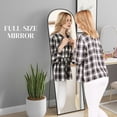 thumbnail image 4 of HOMCOM 64"x20" Full Length Mirror, Free Standing or Wall Mounted, Black, 4 of 10