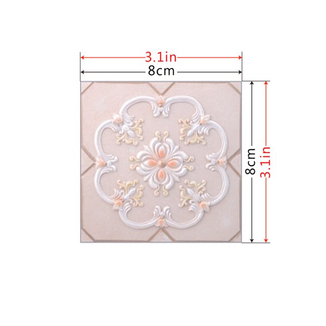 10PCS/Set Floor Tiles Diagonal Wall Film Stickers Bathroom Sticker Film Kitchen Waist Line Art Mural Tile Wall Decals, Type 11