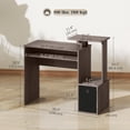 thumbnail image 2 of CoSoTower Computer Desk with Sliding Keyboard Tray Storage Drawer Shelf Home Office Workstation Grey, 2 of 7