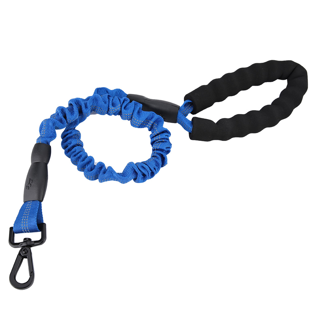 Dog Leash  Dog Training Leash  Dog Walking Leash  Dog Collar 2.46ft Strong Rope Dog Elastic Leash With Comfortable Handle Dog Walking Training LeashBlue