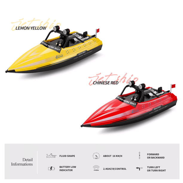 Bateau Télécommandé 2,4 GHz Avec Batterie Rechargeable – Vitesse, 360°, Pour Piscine, étang Ou Lac – Idéal Enfant Et Adulte