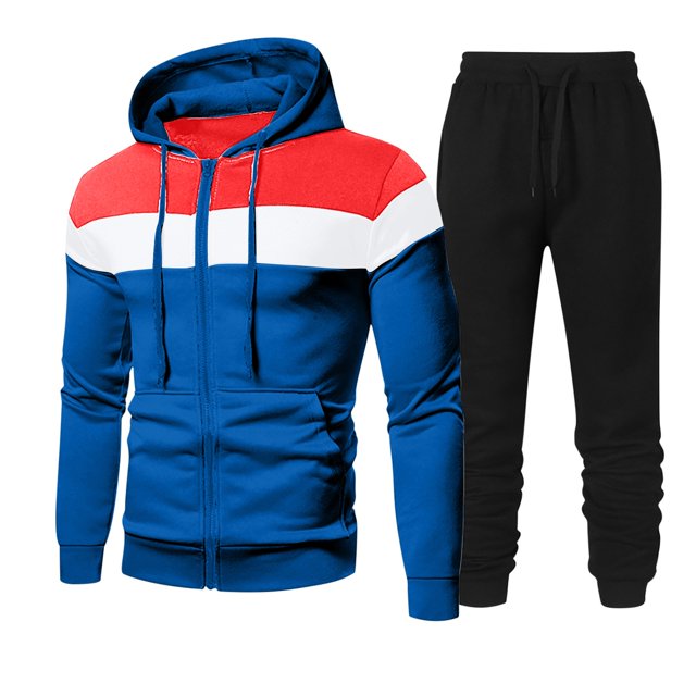 Birdeem Chemise à Manches Longues pour Hommes Ensemble de Sport à Capuche Assorti Manches Longues