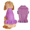 thumbnail image 2 of Hearth & Gear Turtleneck Warm Elegant Rope Pet Sweater Stretch Knit Ruffled Sweater Dress Pet Clothes for Small Dogs Boy Pet Clothes for Medium Dogs Summer Pet Clothes for Medium Dogs Girl Pet Clothes, 2 of 6