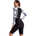 thumbnail image 2 of Boyleg Bathing Suit for Women Long Sleeve Dive Skin Rashguard Athletic Swimsuits Modest Workout Sunsuit, 2 of 5