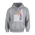 thumbnail image 1 of Awkward Styles USA Flag Autism Hoodie Autism Awareness Ribbon Sweater American Flag Colorful Sweatshirt for Men and for Women Support Autism Awareness Hooded Top Autistic Spectrum Awareness Sweater, 1 of 4