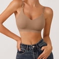thumbnail image 2 of Kcodviy Womens Comfort Lightly Lined Compression Sports Bra Seamless Wireless Triangle Bralette Plus Size Bra, 2 of 4
