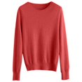 thumbnail image 4 of 2025 Chandail à Col Rond pour Femmes, Tenues Différentes, Chandail, Couleur Unie, Long, Grand, Petit, Chandail, 4 of 4
