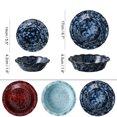 thumbnail image 3 of Qeeadeea Small Round Baking Dish Set Of 2, Colorful Ceramic Casserole Dish, Round Ceramic Pie Plate-blue-14cm and 17cm, 3 of 7