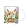 thumbnail image 1 of Easter-Themed Ceramic Coffee Mug - 350ml Capacity with Rabbit Motif, Microwave-Safe Cup for Tea, Hot Chocolate, and Beverages, 1 of 9