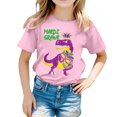 thumbnail image 1 of LUOGENLI T-Shirt pour Filles T-Shirt Décontracté Imprimé à Col Rond à Manches Courtes T-Shirt Chemise Décontractée Chemises pour Filles Longueur Midi 3-4 Ans, 1 of 5