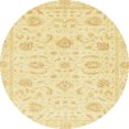 thumbnail image 1 of Ahgly Company Indoor Round Abstract Sun Yellow Oriental Area Rugs, 6' Round, 1 of 6