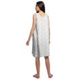 thumbnail image 4 of Moomaya Printed Sleeveless Nightdress For Ladies Button Placket Nightwear, 4 of 6