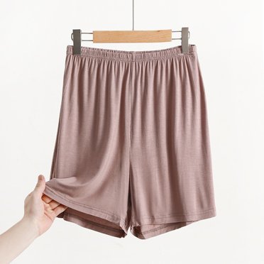 Wiyuqeen Womens Pleated Lounge Shorts Solid Color Cozy Shorts Casual Plus Size Pajama Shorts Loose Fit Bottoms Shorts Lightweight Sleep Shorts