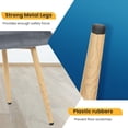 thumbnail image 4 of Dining Chairs Dining Room Chair Kitchen Chair of 2 Dining Metal Side Chairs Arm Side Chairs Set of 2 Metal Legs for Home Kitchen Bedroom Living Room, Grey, 4 of 7