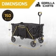 thumbnail image 3 of Gorilla Carts Chariot Pliable et Rabattable, Plateau de 7 Pi3, Capacité de Charge de 150 lb, Noir, 3 of 8