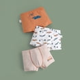 thumbnail image 2 of MIASHUI Boys Comfortable Underwear Cute Cartoon Print Boxer Briefs Underpants 3 Pack,4-5 Years, 2 of 3