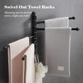 thumbnail image 2 of Swivel Out Towel Racks with Hooks 5-Bars Foldable Arms Bath Towel Hanger Wall Mount Towel, 2 of 8