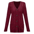 thumbnail image 5 of Kcodviy Sweaters Womens Open Sleeve Wardrobe Clothes Knit Boho Long Patchwork Open Front Knit Leopard Cardigan Coat Cardigan Pockets Front Felted Wool Cardigan Sweater, 5 of 5