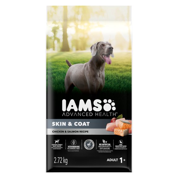 Iams Advanced Health Skin & Coat Chicken & Salmon Adult Dry Dog Food 4.99kg