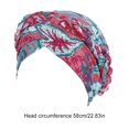 thumbnail image 2 of Maoww Turban Imprimé Confortable et Respirant Multicolore à une Seule Couche Bandeau Matériau de Qualité Bonnet pour Cheveux Accessoires pour Cheveux pour Femmes Rouge+vert, 2 of 6