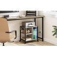 thumbnail image 3 of BeesClover Printer Stand with USB Charging Ports and Power Outlets, 3-Tier Mobile Printer Table with Storage, Rolling Printer Cart for Home, Office, 3 of 8