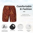 thumbnail image 3 of Kdxio Christmas Tree On A Red Background Print Mens Swim Shorts with Mesh Lining, Breathable and Quick-Drying, Adjustable Waist, Privacy Pocket-3X-Large, 3 of 6