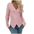 thumbnail image 2 of EGNMCR Cardigans pour Femmes, Chandails pour Femmes Mode Femmes Hiver Manches Longues Chandail Col en V Décontracté Hauts Chandail Femmes, 2 of 7