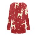 thumbnail image 5 of Chemises à Manches Longues pour Femmes Imprimé Décontracté de Noël Manches Longues Col Rond Hauts d'Été Mignons pour Femmes en Solde, 5 of 5