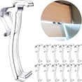 thumbnail image 2 of 2.5 Inch Curtain Trim Clips Vertical Blind Positioning Clips, Transparent Plastic Curtain Accessories for Window Treatments, Hidden Curtain Holders for Home Shop, 12 Per Pack, 2 of 6