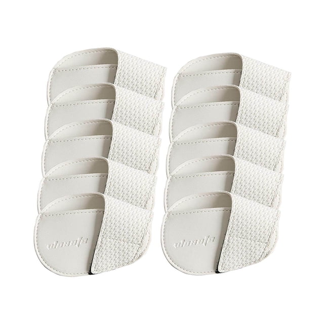 Dalazy Golf Head Covers PU Portable Protector for Athlete Travel Golf Training White Large