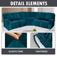 thumbnail image 4 of CHOK 2024 Housses Extensibles pour Canapé d'Angle Inclinable 5 Places en Velours, Housses de Canapé Sectionnel Inclinable, Protège-Meubles, Bleu Eau Profonde, 4 of 9