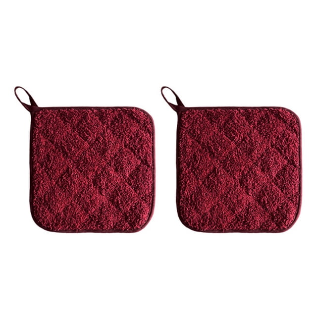 Ensemble de 2 Pcs de Porte-Casseroles en Coton, 6 Couleurs, Lavable à la Machine, 8 X 8