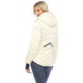 thumbnail image 3 of White Mark Women's Reflective Puffer Hooded Jacket, 3 of 7