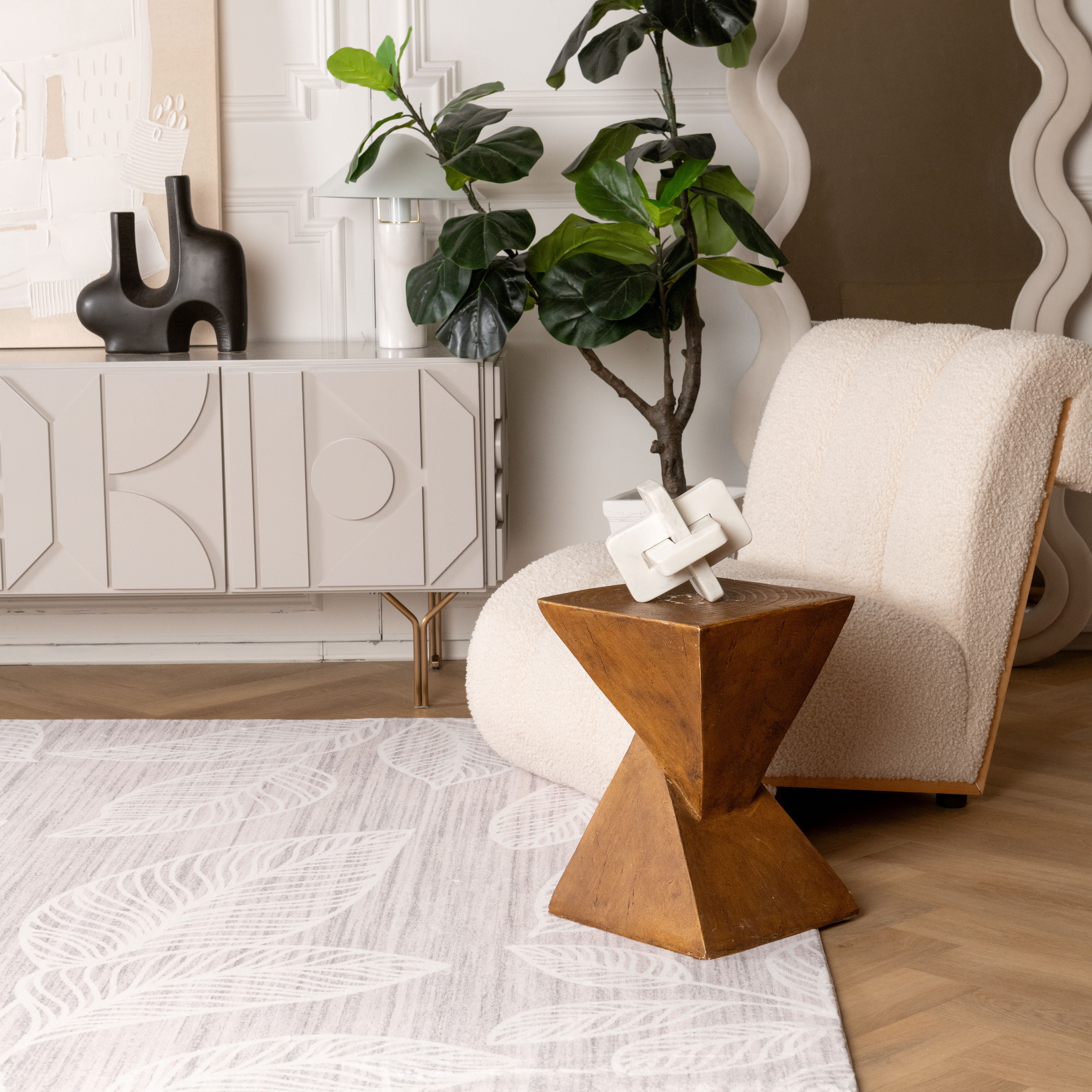 Tapis d'intérieur floral moderne Rug Branch