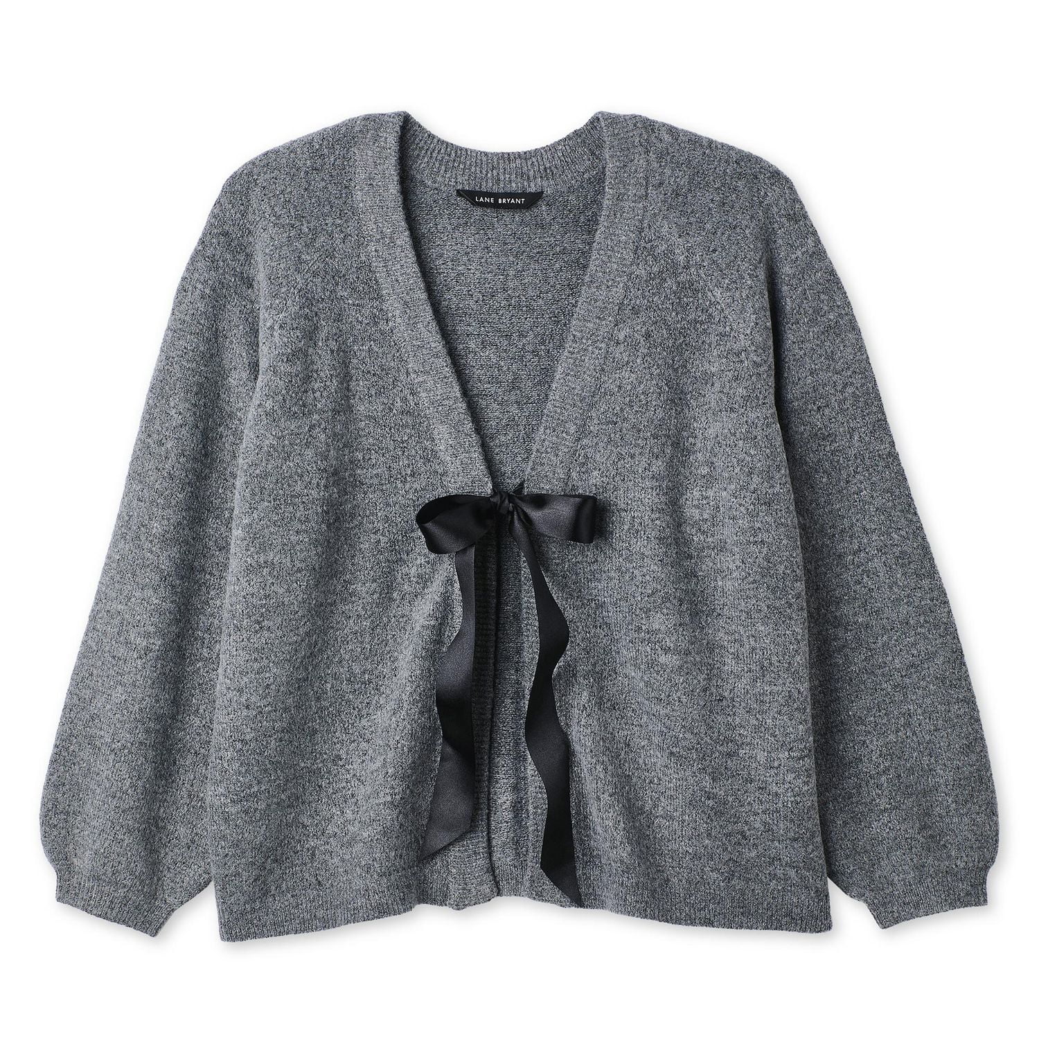 Lane Bryant Women's Plus Satin Bow Cardigan