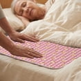 thumbnail image 1 of Linnome Washable Incontinence Pad Waterproof Non Slip for Seniors Adults Reusable Bed Protector 35.4x27.5in Z2-Pink, 1 of 6