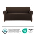 thumbnail image 3 of Housse de canapé SmartFit Pixel Soft Stretch, 1 pièce, chocolat, 3 of 9